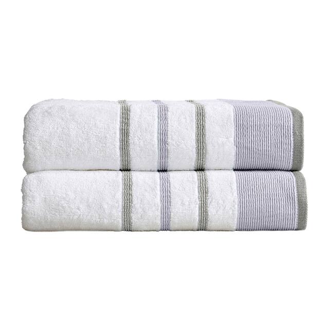 Luxurious Cotton Decorative Stripe Towel Set