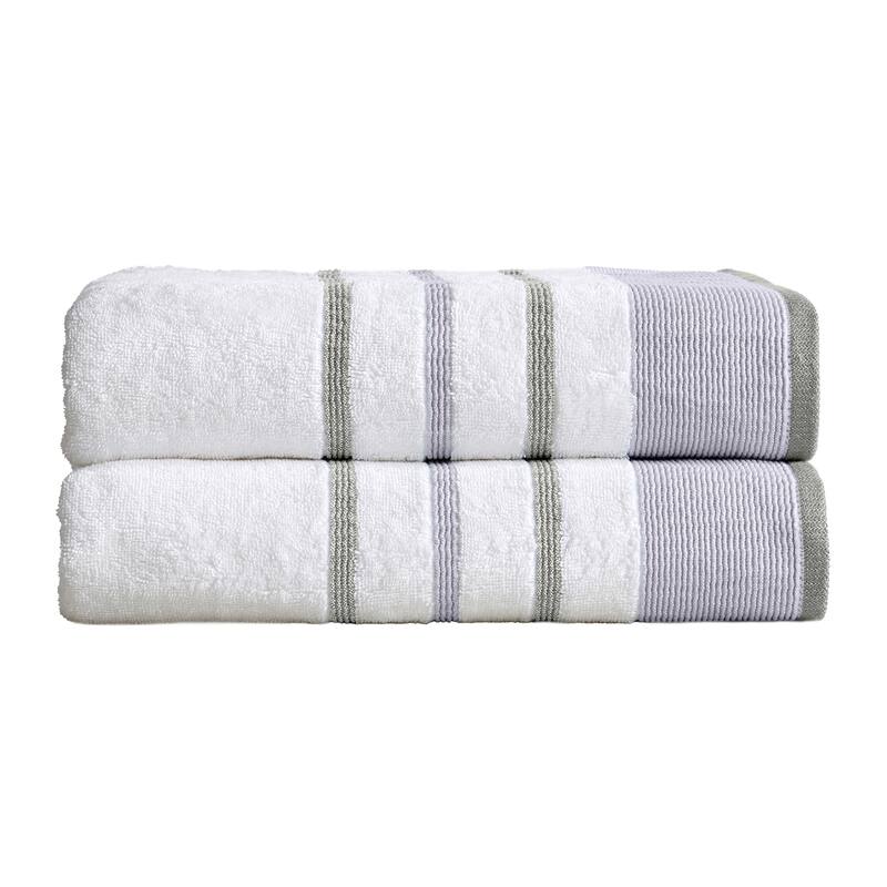 Luxurious Cotton Decorative Stripe Towel Set