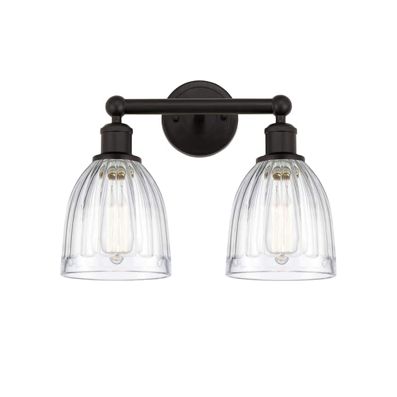 Innovations Lighting 616-2W-12-15 Brookfield Vanity Brookfield 2 Light - Oil Rubbed Bronze / Clear