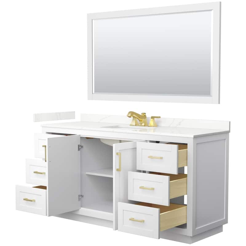 Wyndham Collection WCF292966S-QTZ-US3M58 Miranda 66" Free Standing