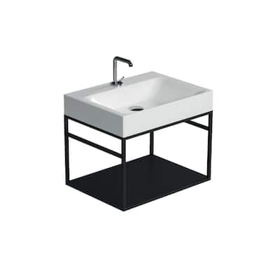 WS Bath Collections 3531+9248.31 Cento 23-5/8" Rectangular Metal and