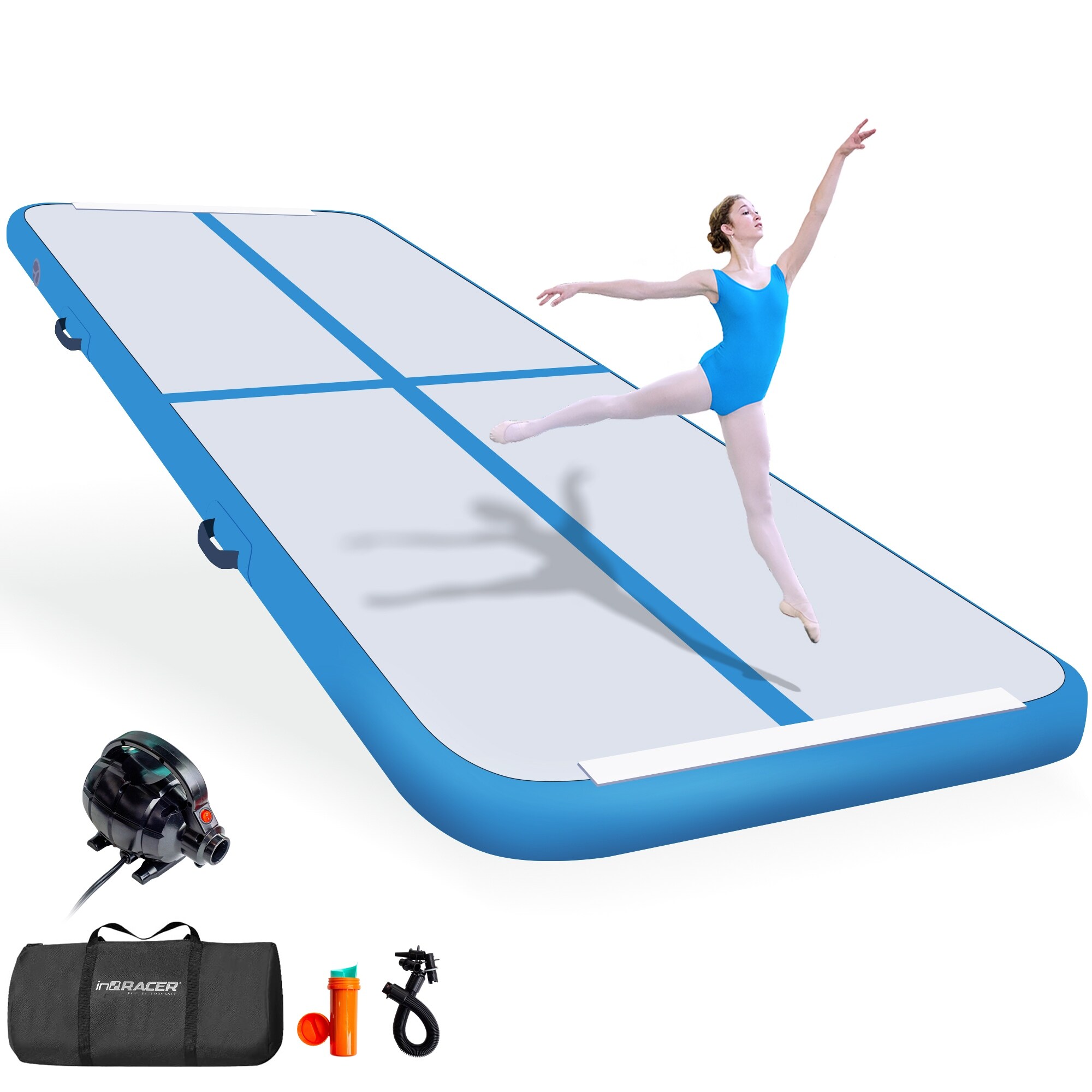 inQracer Gymnastics Mat Air Mats 13ft Inflatable Tumbling Mat Tumble Track Air Floor with Electric Air Pump On Sale Bed Bath Beyond 37914625