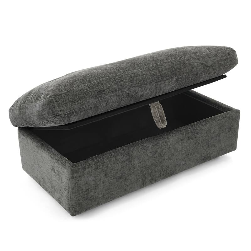 Double Recliner Chair with Adjustable Backrest, Storage Ottoman, USB Port & Phone Stand