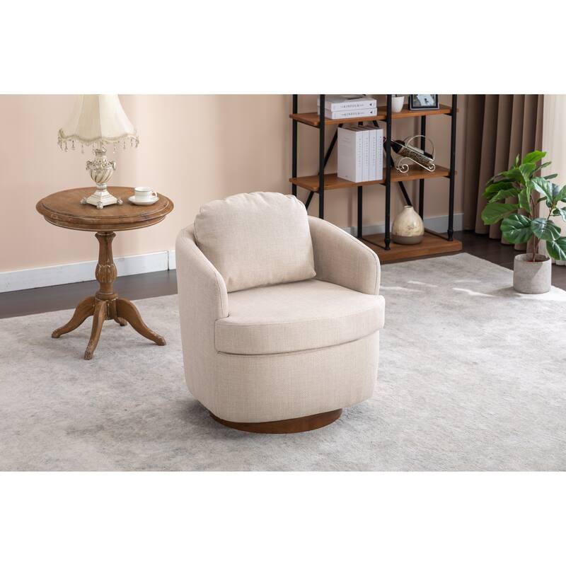 Round Accent Chair Sofa Chair with 360-Degree Rotation, Armchair Club Chair Swivel Chair Lounge Chair