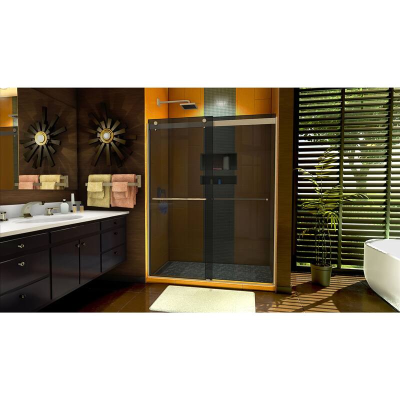DreamLine Sapphire 56-60 in. W x 76 in. H Semi-Frameless Bypass Shower Door