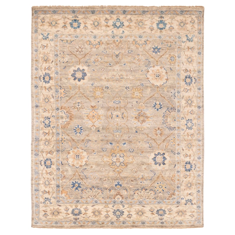 ECARPETGALLERY Hand-knotted Jules Serapi Grey Wool Rug - 7'10 x 10'1
