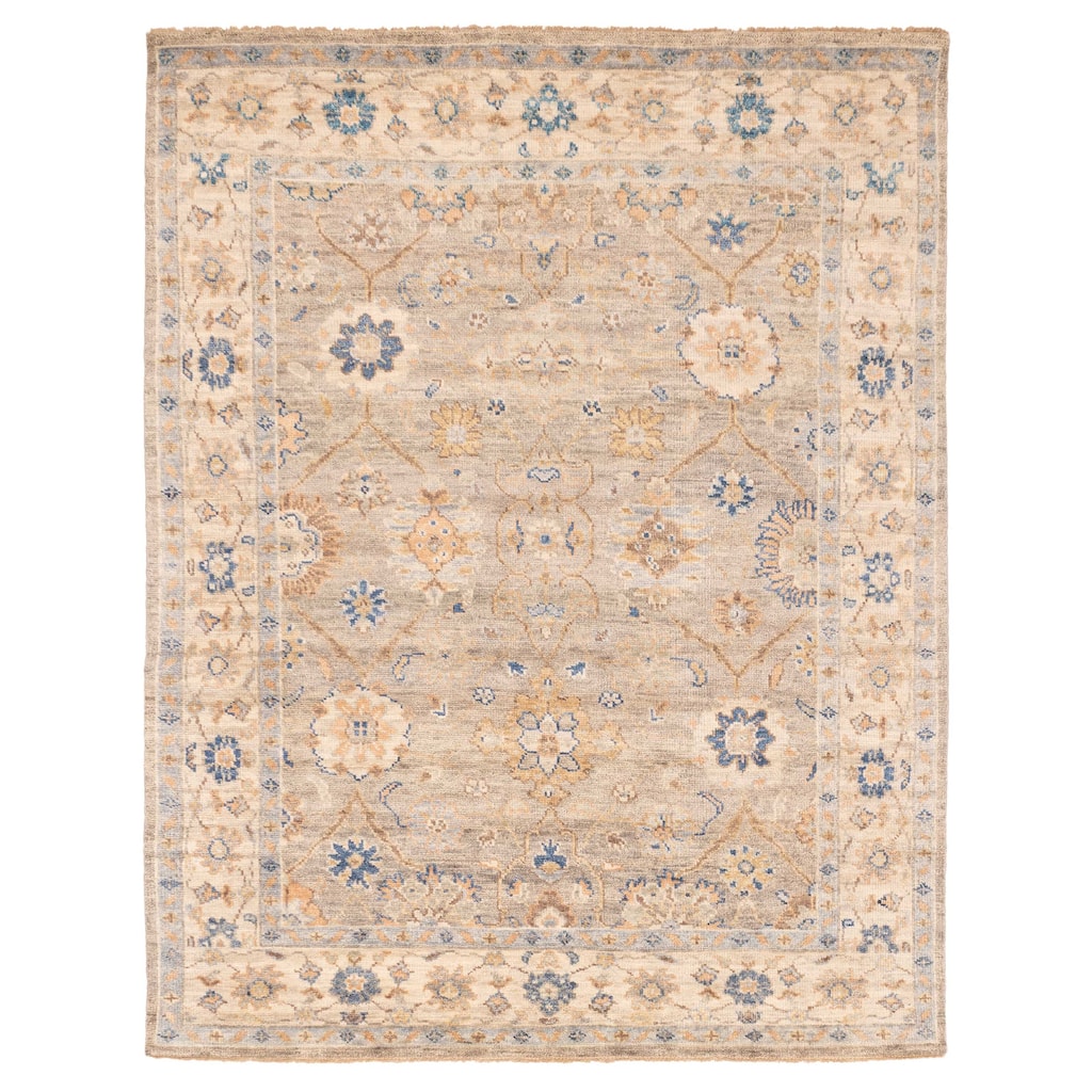 ECARPETGALLERY Hand-knotted Jules Serapi Grey Wool Rug - 7'10 x 10'1