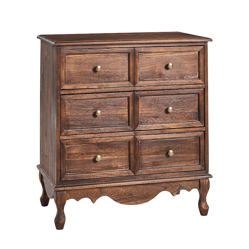 Pallantium Farmhouse 30"Tall Distressed 3-Drawer Nightstand With Solid Wood Legs and Adjustable Feet by HULALA HOME