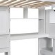 preview thumbnail 21 of 26, Twin over Twin Loft Bed with Built-in Desk, Staircase, Storage Compartments, Shelves, and Solid Pine Wood Construction, Natural