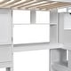 preview thumbnail 13 of 11, White Pinewood Twin over Twin Loft Bed with Built-in Desk and Staircase