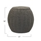 preview thumbnail 43 of 74, Household Essentials Handwoven Barrel Wicker Storage Basket Side Table - 17.0"L x 17.0"W x 19.0"H