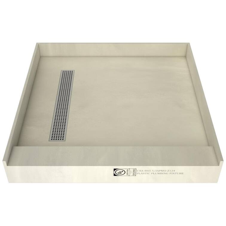 Tile Redi RT4848LPVC Redi Trench 48" x 48" Square Shower Base with