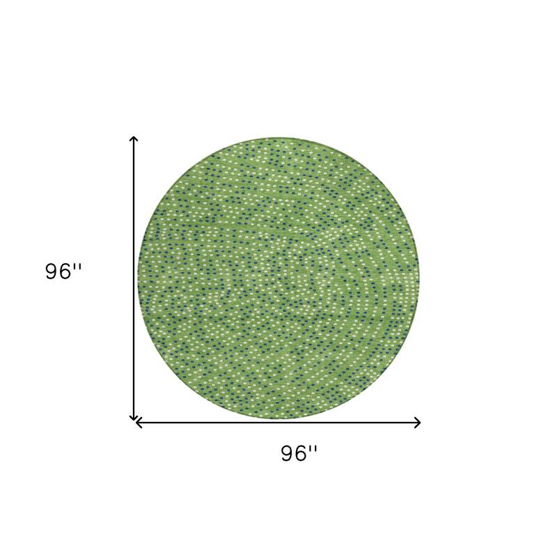 HomeRoots Polka Dot Transitional Rectangle Outdoor Rug