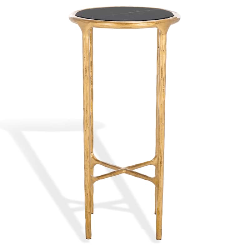 SAFAVIEH Couture Wubke Forged Metal Tall Round End Table, Fully Assembled - 12"W x 12"D x 24"H