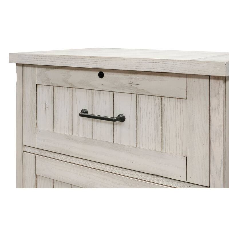 Rustic Lateral File With Locking Legal/Letter File Drawer, Brown