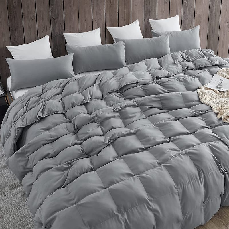 Snorze® Cloud Comforter Set - Coma Inducer® Oversized Bedding in Iron Gray