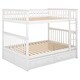 preview thumbnail 10 of 25, Full over Full Convertible Bunk Bed with Storage Drawers and Guardrails