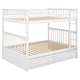 preview thumbnail 10 of 52, Solid Pine Convertible Bunk Bed with 2 Drawers, Fence Guardrail