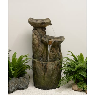 Cascading Fountain With 3 Warm White LED Lights