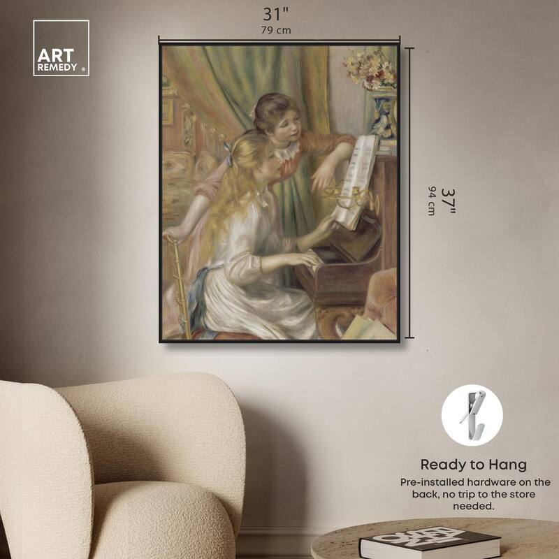 Young Girls at the Piano Canvas by Art Remedy