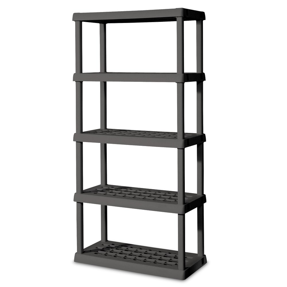 STERILITE 5 Shelf Unit, Flat Gray - Case of 1 (Grey)