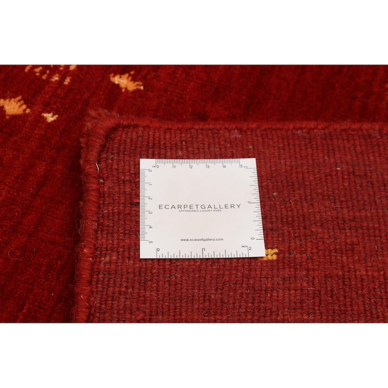 Kashkuli Gabbeh Red Rug 4'7" x 6'5" - 4'7 x 6'5