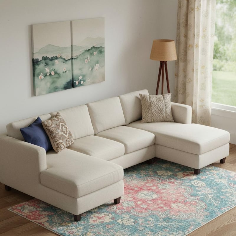 HomeRoots Medallion Traditional Rectangle Area Rug - 8' X 10'