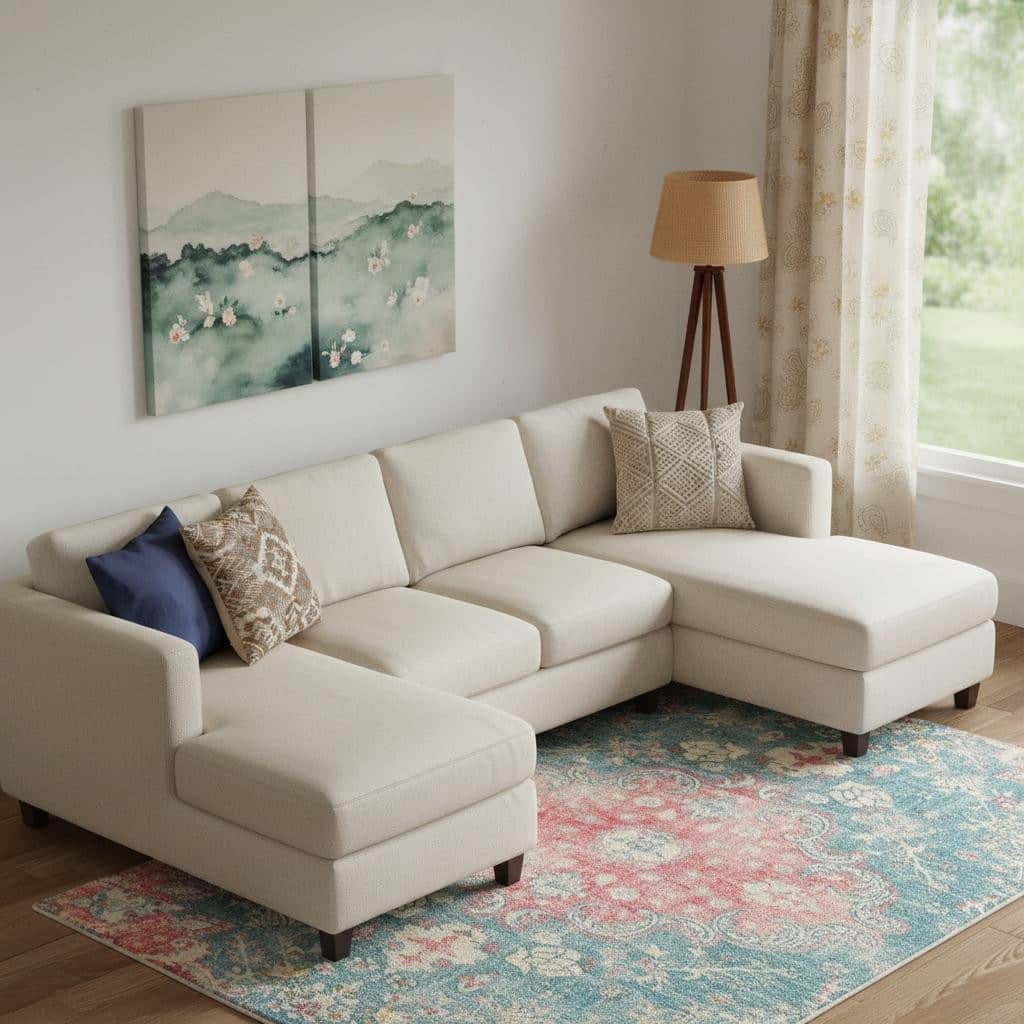 HomeRoots Medallion Traditional Rectangle Area Rug