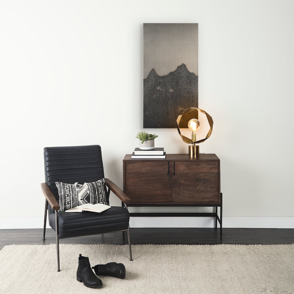 Raum Painted Monochrome w/ Acid Wash Metal Wall Art