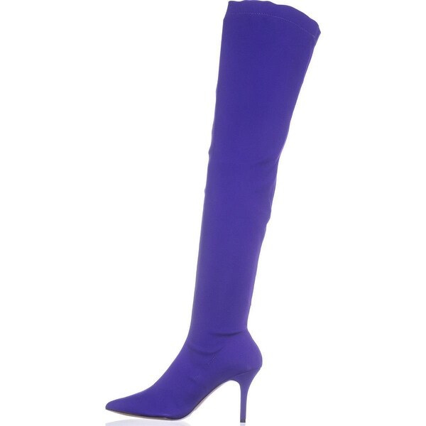 purple knee boots