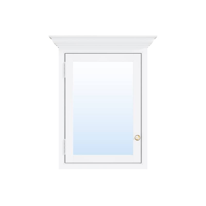 24"W X30''H Recessed Wall-Mounted Solid Wood Framed Medicine Cabinet With Adjustable Glass Shelves