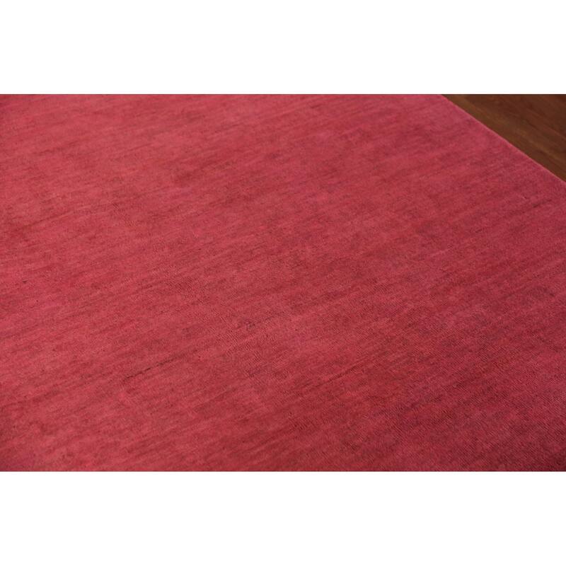 Pink Modern Gabbeh Oriental Area Rug Handmade Tribal Wool Carpet - 5'6" x 7'10"