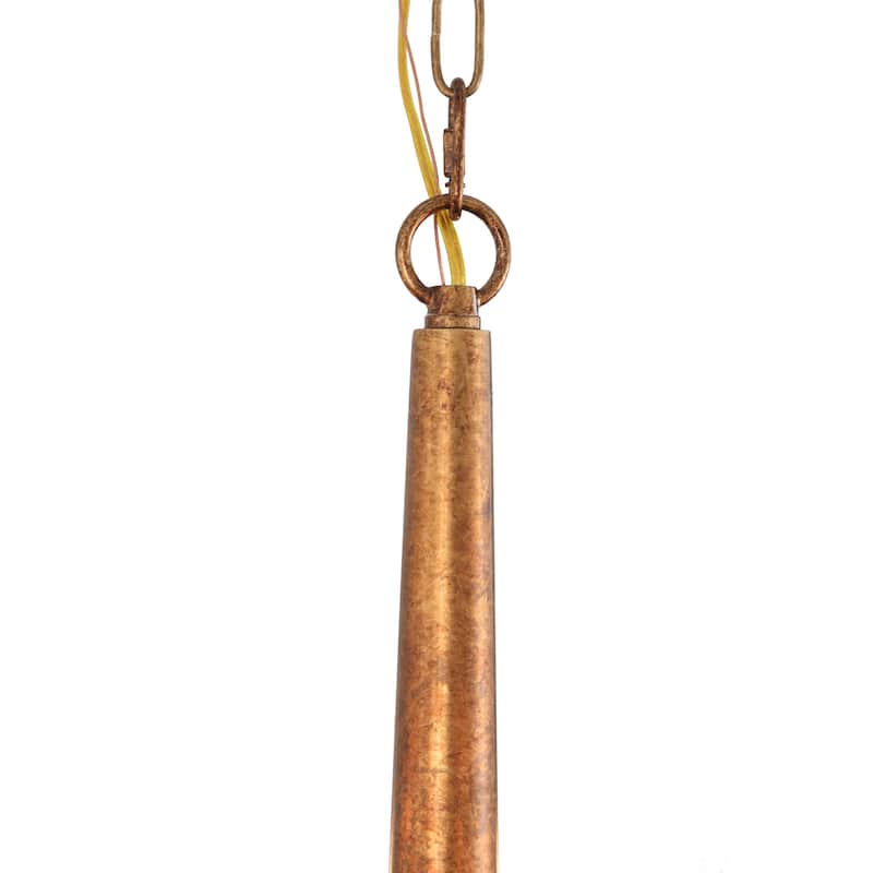 6-Light French Manor Chandelier – Distressed Gold Brass - Antique Brass