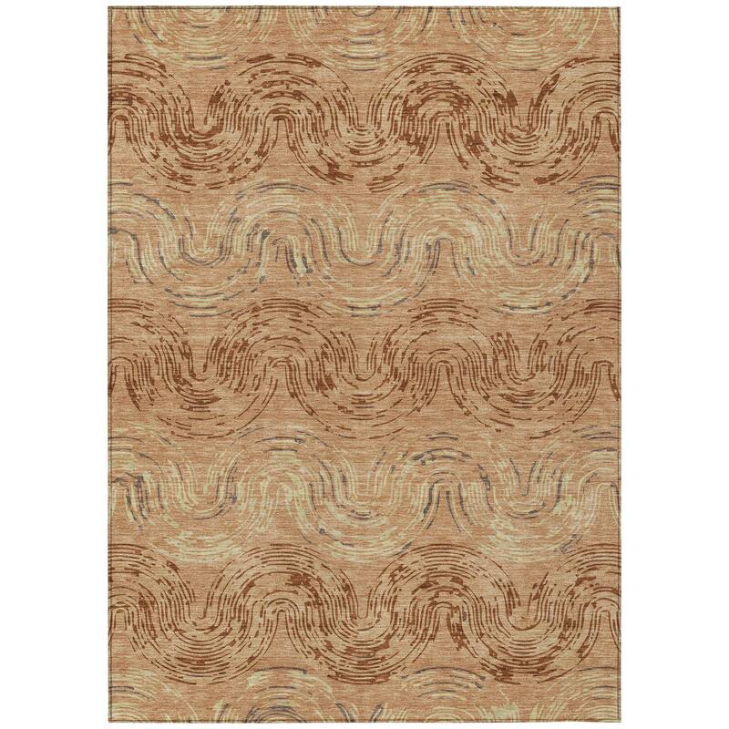 Machine Washable Indoor/ Outdoor Modern Ari Chantille Rug