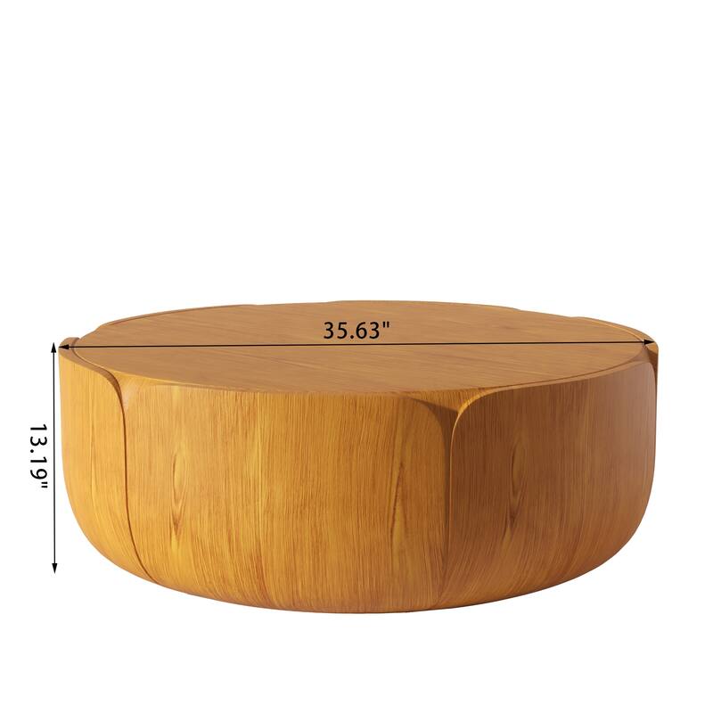 GDFStudio Evandor Tulip-Shaped Magnesium Oxide Coffee Table for Indoor and Outdoor