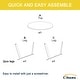 preview thumbnail 22 of 33, Clihome Weather Resistant Round Steel Patio Large Coffee Table