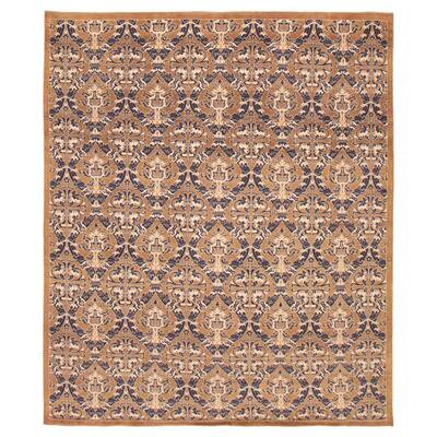 ECARPETGALLERY Hand-knotted Finest Peshawar Ziegler Brown Wool Rug - 7'11 x 9'7