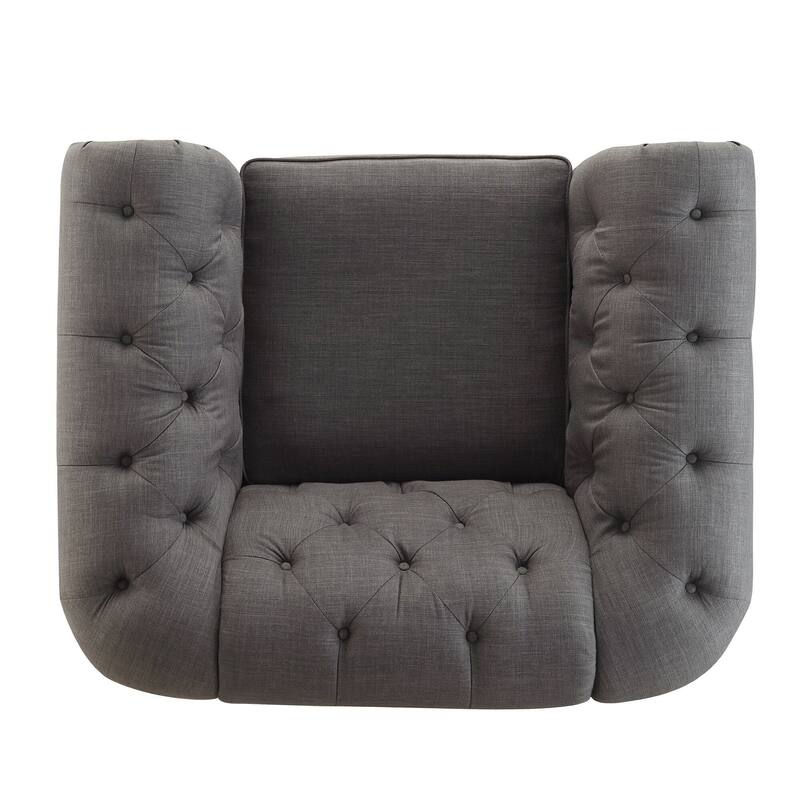 Knightsbridge Tufted Scrolled Chesterfield Chair by iNSPIRE Q Artisan