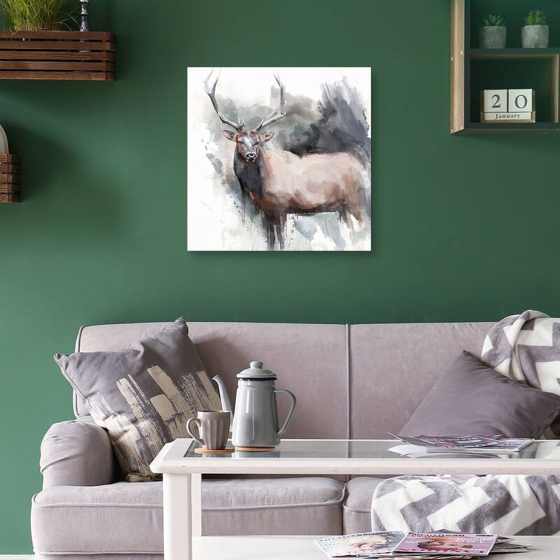 Elk Portrait by Studio Arts Canvas Art Print