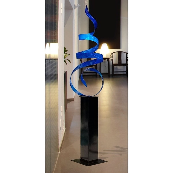 Statements2000 Extra Large Blue Modern Metal Garden Sculpture Indoor/Outdoor Yard Art by Jon Allen - Blue Sea Breeze 24