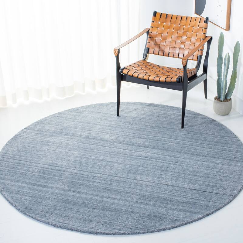 SAFAVIEH Handmade Mirage Ibtihaj Rug - 6' Round - Dark Grey