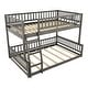 preview thumbnail 20 of 19, Floor Bunk Bed with Ladder and Guardrails, Full XL Over Queen Bed with Detachable 2 Separate Platform Bed Design, Space-saving