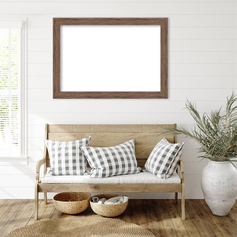 Pia Medium Brown Framed Dry Erase Magnetic Board