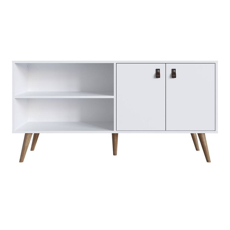 Manhattan Comfort Amber 53.7 In. Media Console Cabinet - White