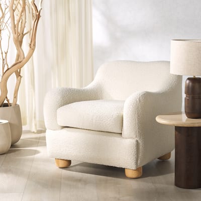 SAFAVIEH Couture Dyanna Boucle Accent Chair - 33Wx35Dx30H
