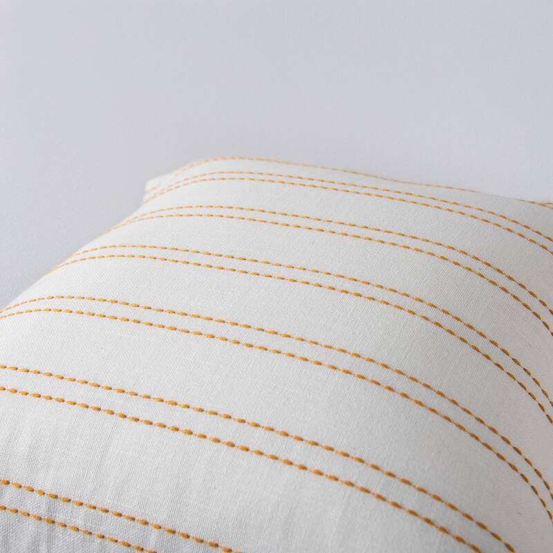 Rizzy Home Striped Embroidered Pillow