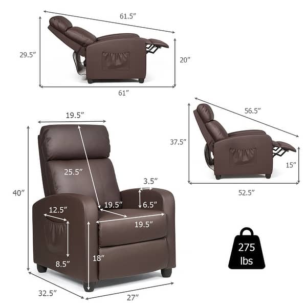 Recliner Massage Sofa Chair Fabric Reclining Chair