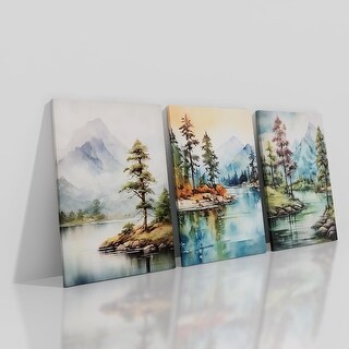 Forest Canvas Wall Art Home Decor 3 Piece - Bed Bath & Beyond - 43102040