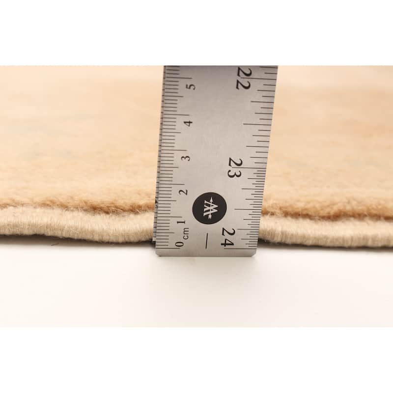 ECARPETGALLERY Hand-knotted Color Transition Ivory Wool Rug - 2'9 x 9'4