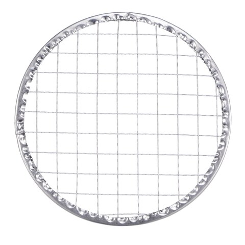 10pcs Round BBQ Grill Net 5.5" Dia Galvanized Iron Barbecue Mesh Mat for Baking